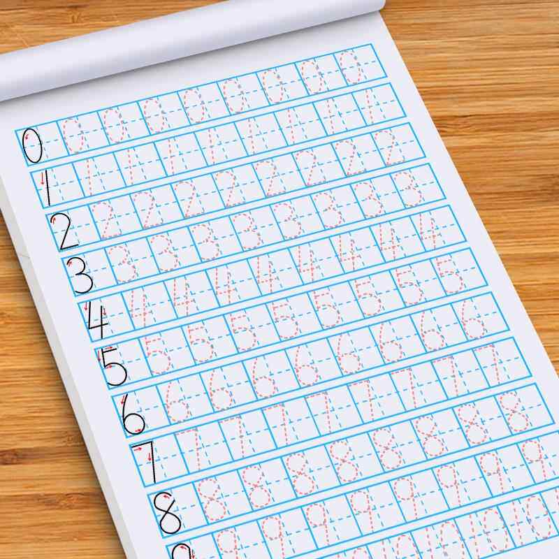 幼儿园数字0到10描红本学前小中大班铅笔田字格临摹初学者练字本