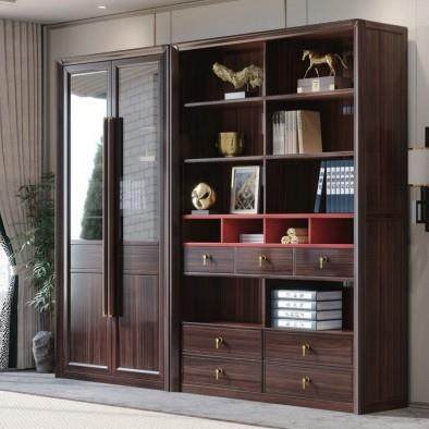 中式新乌金YFT木实木书现桌代奢轻办公桌书法写字台书房书桌椅组