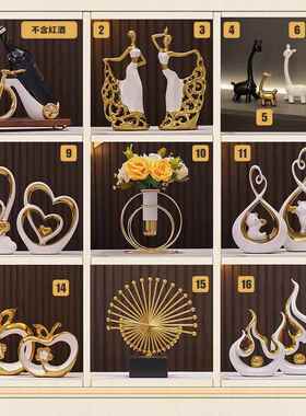 新款现代电关视酒柜装饰品陶瓷摆件轻奢高新档家居客厅玄乔迁居礼