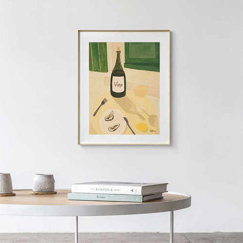 Carla Llanos 小众文艺法式客厅装饰画红酒静物优雅人物艺术挂画