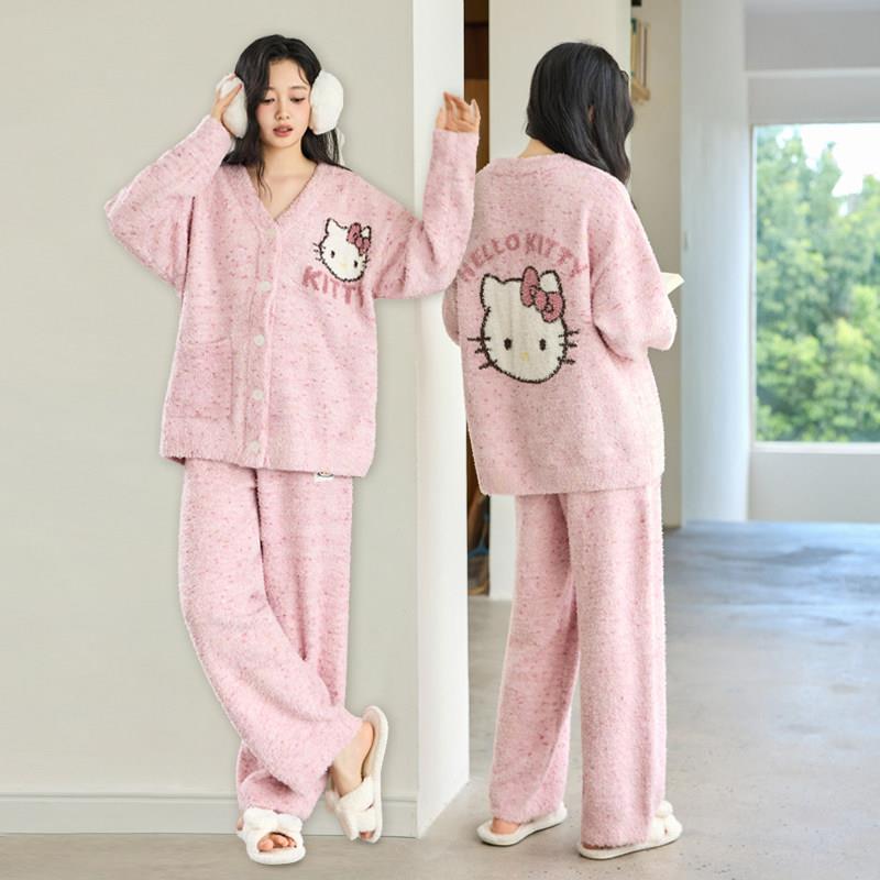 珈莹艾半边绒月子服秋冬产后加绒保暖孕妇睡衣怀孕哺乳家居服套装
