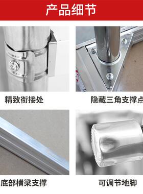 JWN加厚不锈钢层工作台台可拆包装二层三饭店厨房操作打荷台打台