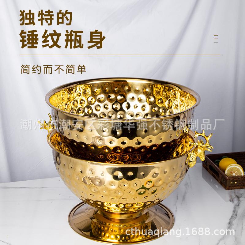 源头厂家商用不锈钢盆T冰桶酒娱店KV酒吧hqslp1乐会冰所香槟桶红