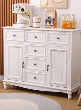 9LA斗柜餐边柜91005木美式收纳储物柜客厅靠墙物一体小实柜子卧室