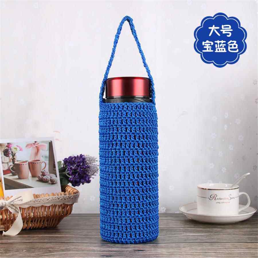 800/1000毫升水杯玻璃杯杯套钩编保温杯保护套