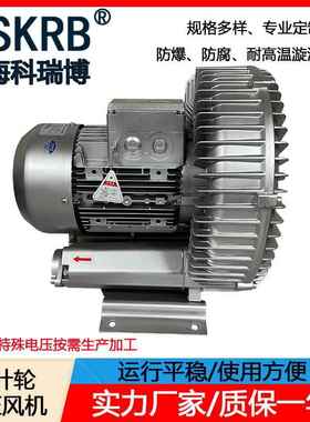 漩涡高压鼓风机2XHB610H06380V/1.6KW/19kpa/265m³/H旋涡气泵