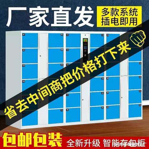 电子存包柜智能人脸市识别储物柜柜纹ALALali条码刷卡密码指存放