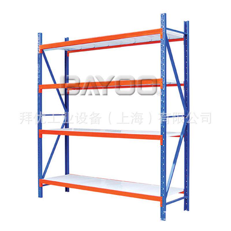 仓储货架中型多层高位货架加厚横梁式仓储货架角钢服装仓储货架