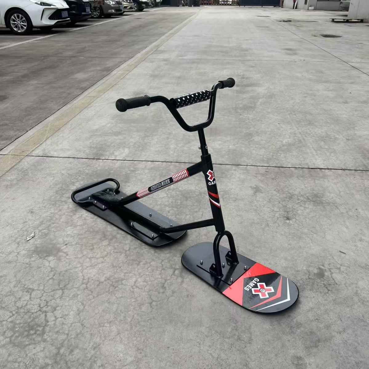 成人滑雪车加厚铝WUI制滑雪板加厂厚铝制滑车家雪直销