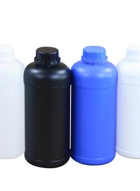 HDPE大口塑料圆瓶1000ml毫升饵料瓶1Lkg升化工瓶粉末瓶试剂瓶15个