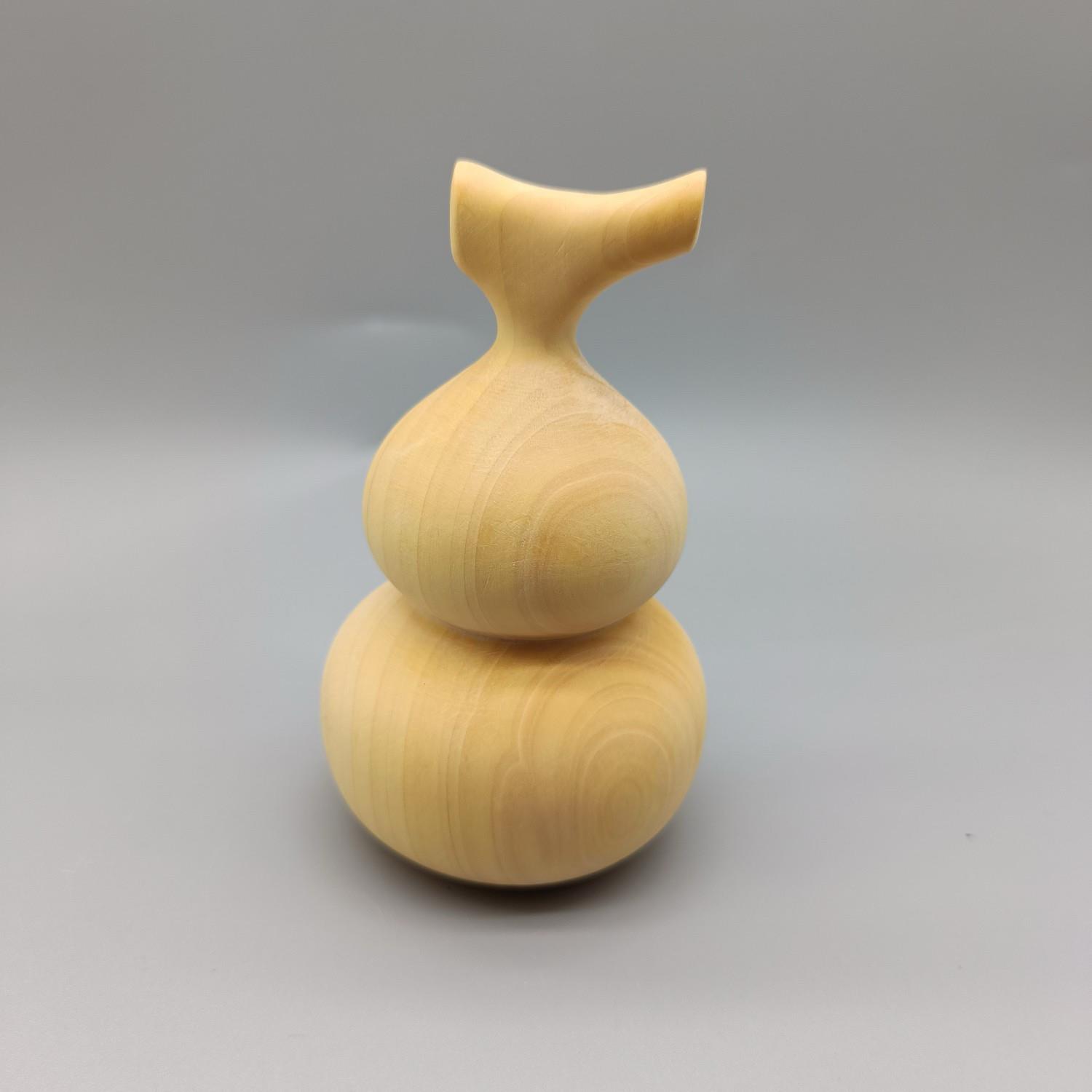 黄杨木雕雕刻葫芦手把件实木质雕刻工艺品素面葫芦把玩件桌面摆件
