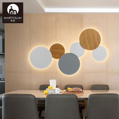 现367货简约室圆卧形浮光灯创氛意组合装饰日食围DLE壁灯