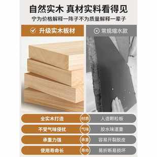实木书架落地置物架家用客厅一体靠墙简易书柜儿童多层储物收 新款