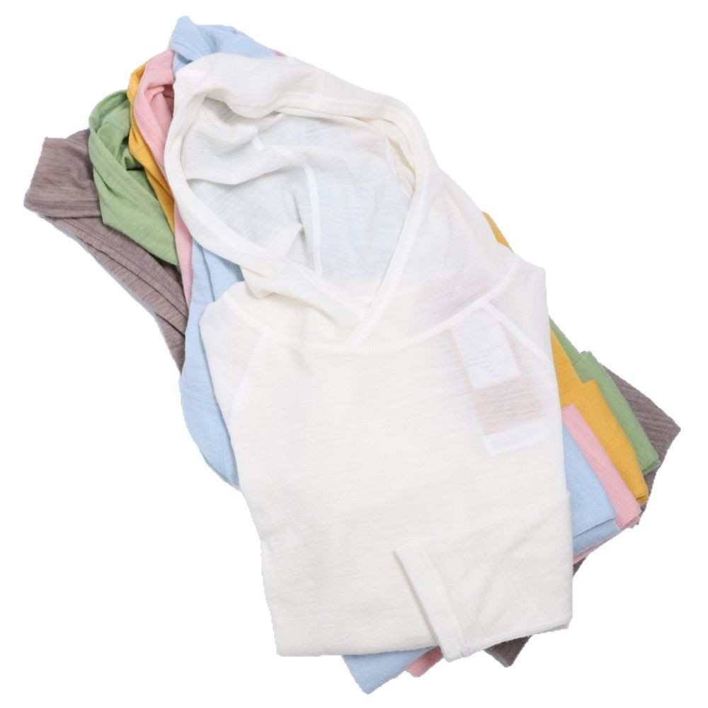 美利奴羊毛速干衣户外长袖防晒罩衫女美丽奴跑步运动连帽衫上衣