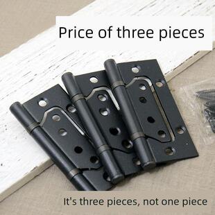 子母合页大全三片装加厚不锈钢子母免开槽4寸5寸房门木门静音合页