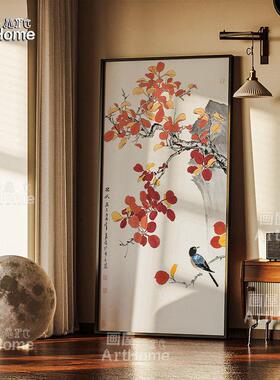 现代中古风装饰画客厅沙发背景墙挂画新中式书房茶室入户玄关壁画