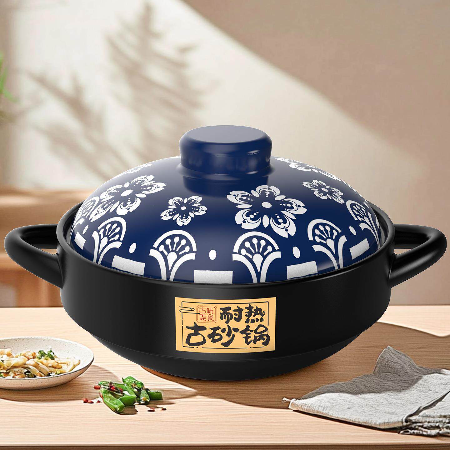 砂锅家用燃气耐高温煲汤锅大容量陶瓷炖锅煲仔饭中式沙锅包邮