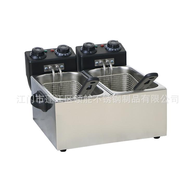 4L电热双缸双筛电炸炉油炸锅油炸炉油炸机炸鸡炉电炸锅商用带定时