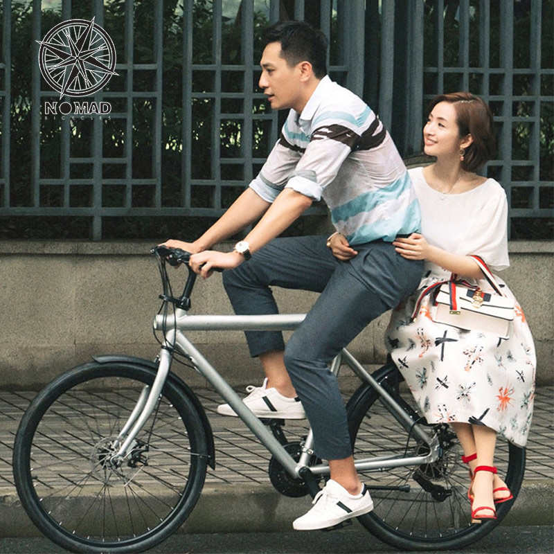 NOMAD杨烁明星复古自行车碟刹公路车铝合金男女21速26寸极简设计