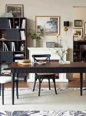 现代简约叠全实木变圆餐桌家用户型长方131650形小饭桌子可伸缩折