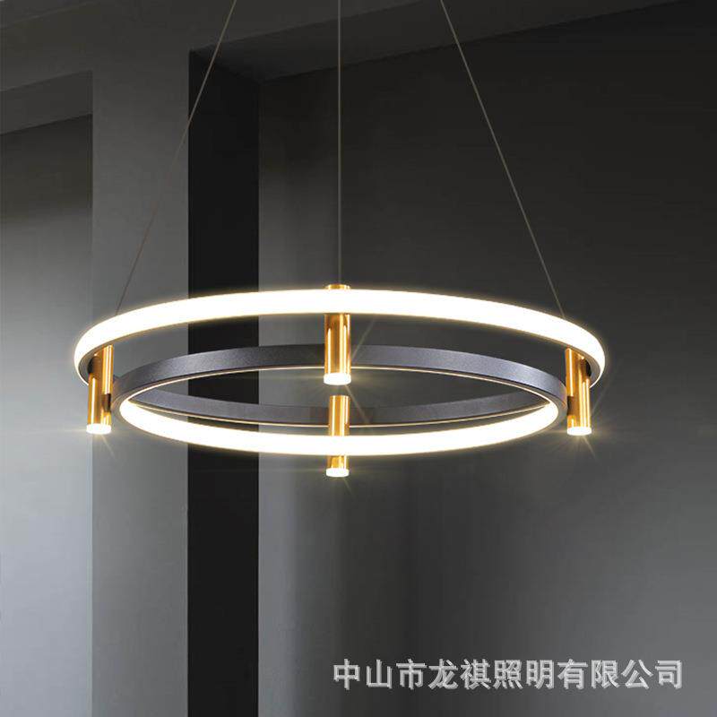 极简圆环客厅吊灯设计师创意轻奢卧室后现代简约样板间艺术餐厅灯