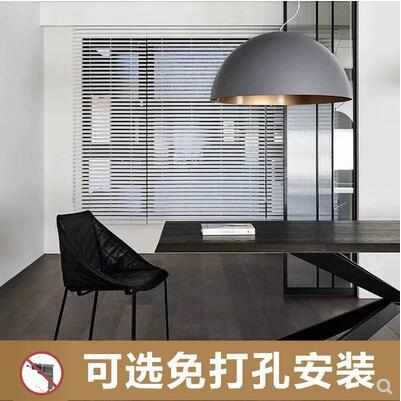 遮光卷帘浴室全窗帘办公室隔断防水厨房pvc百叶玻璃免卫生间打孔