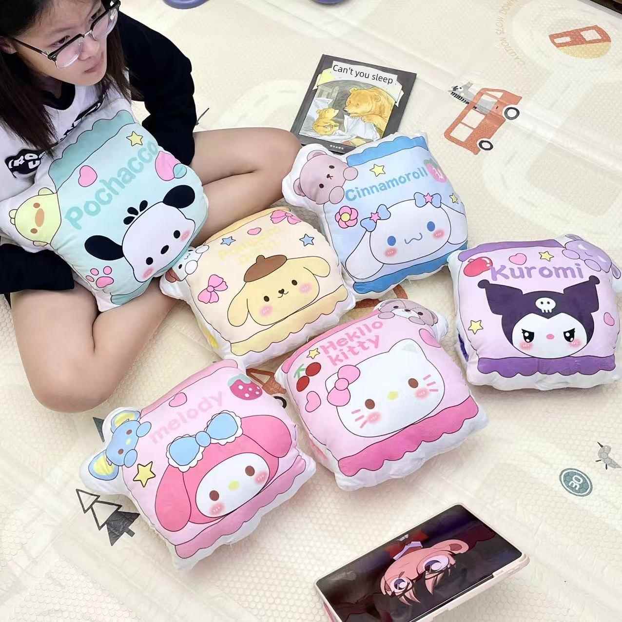 【包邮】动漫卡通帕恰狗系列双面印花抱枕腰靠二合一手捂可拆洗