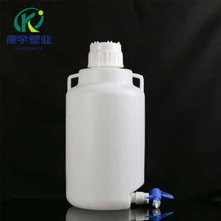 下口瓶厂家5000ml蒸馏水酒实验室5L塑料放水桶5000毫升pe龙头桶