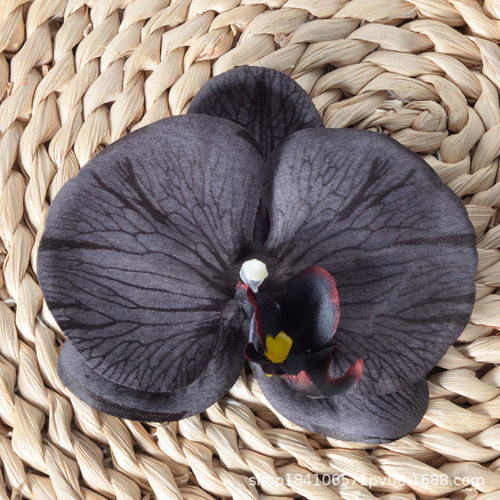 兰花头仿真花diy白色蝴蝶仿真花