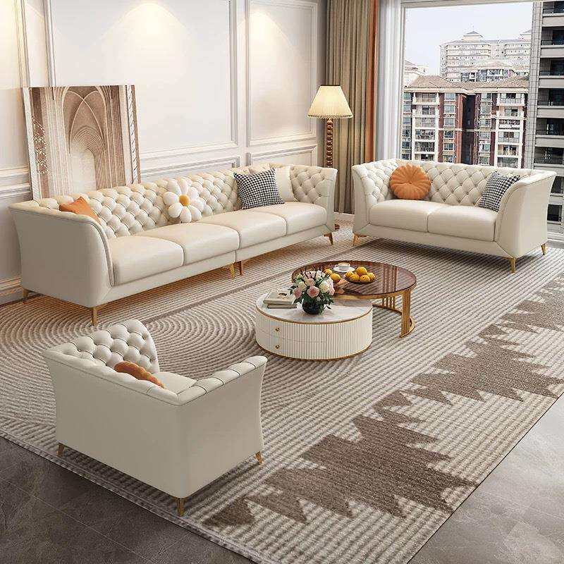 美式时尚北欧现代简约拉扣客厅酒店大堂KTV酒吧休闲布艺沙发组合