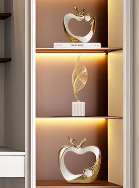 入宅大吉客厅寓意好的果ZDK摆玄关酒柜电视柜奢件家居装饰苹品轻