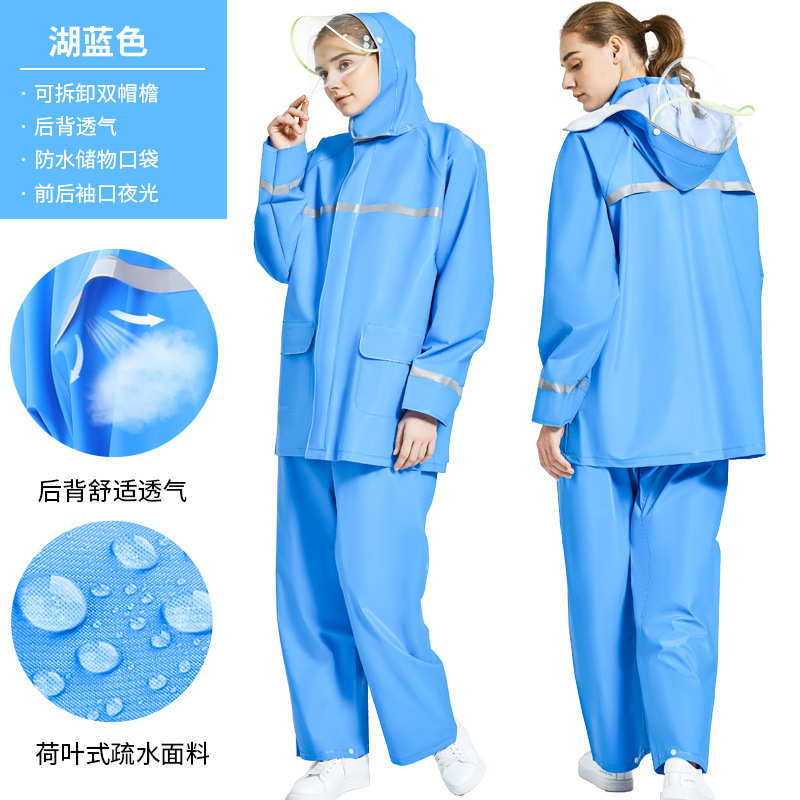 工厂雨实力雨雨衣套装雨衣透气外卖蜂鸟分体配防暴骑行即全身裤