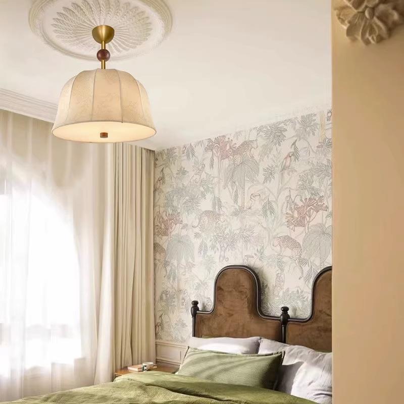 法式复古吸顶灯卧室主灯客厅南洋风美式餐厅灯温馨书房灯布艺吊灯