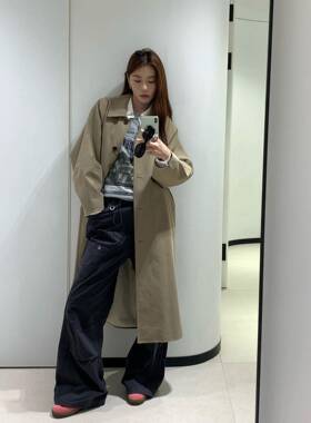 Coex Mall 首尔 ◆巴黎画报~韩国春季卡其色风衣女中长款外套廓形