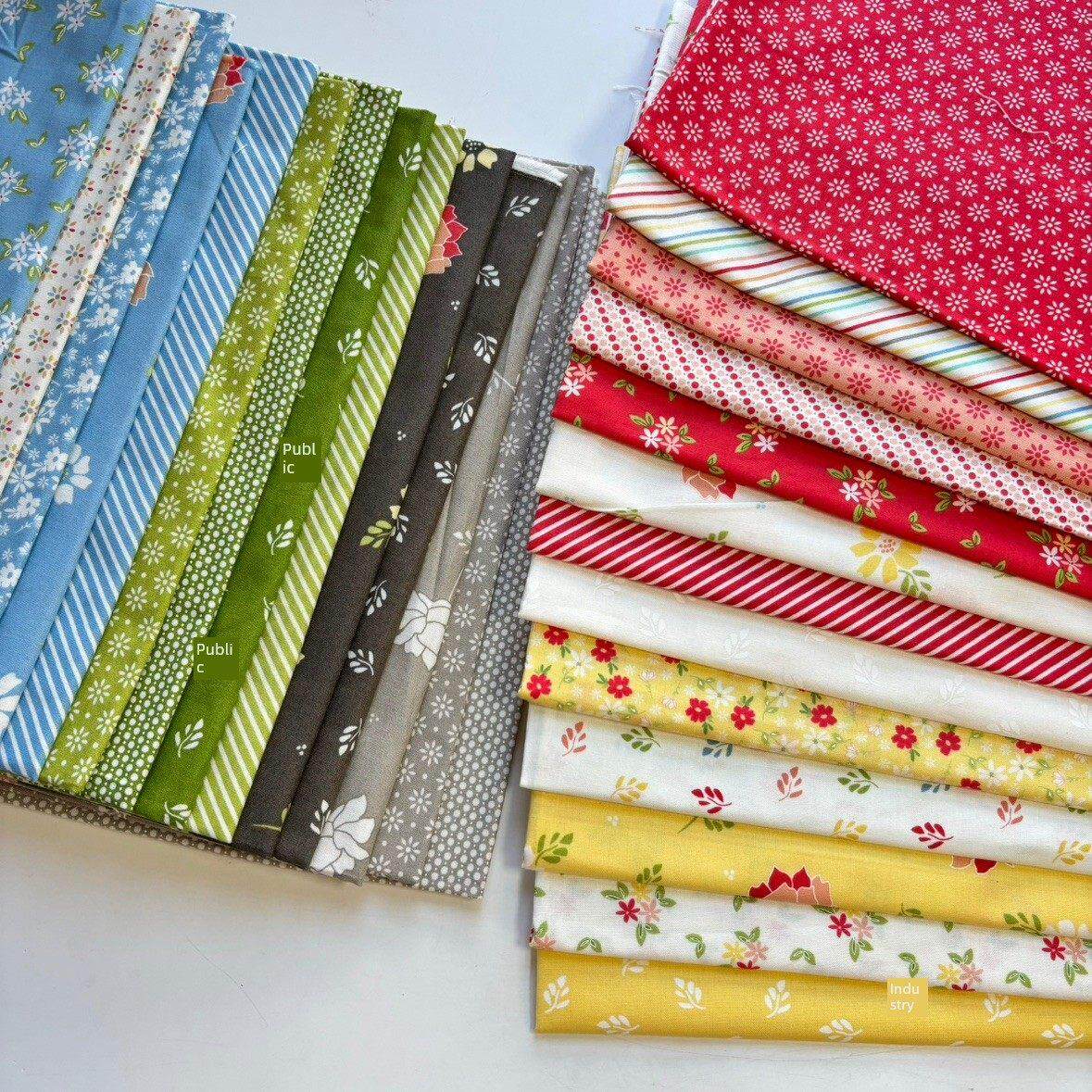 c23基础2复刻moda进口手工拼布组diy纯棉面布料壁饰口金包娃衣服