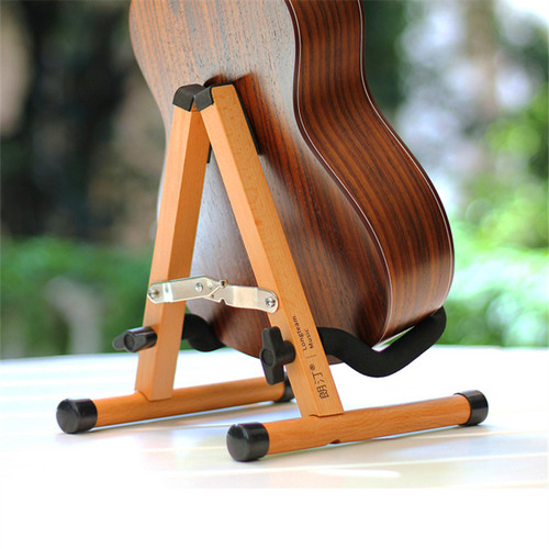 尤克里里支架架子实木立式ukulele支架落地ukulele榉木木质琴架