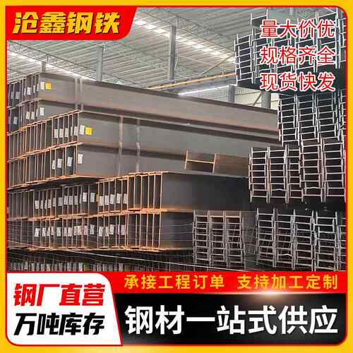 唐钢H型钢250*125*6*9Q235b钢结构H钢桥梁轨道建筑工程用东莞直供