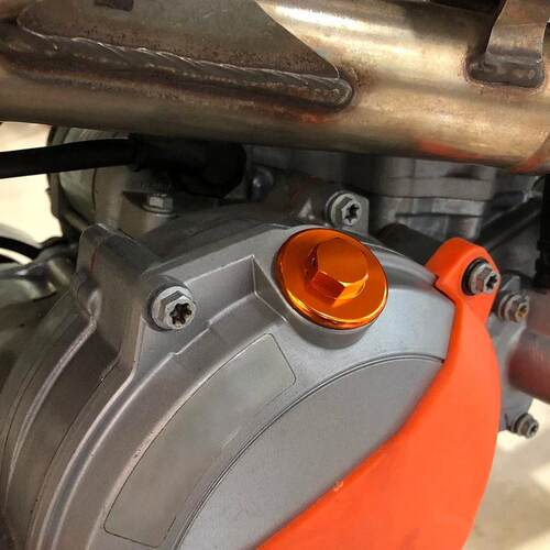 适用KTM EXC EXCF SX XCF XCW250 300改装发动机盖机油螺丝进油盖