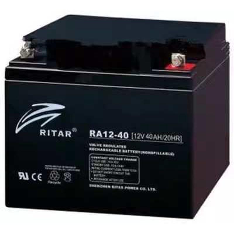RITAR瑞达蓄电池RA12-40消防设备医疗仪器UPS电源专用12V40AH电池