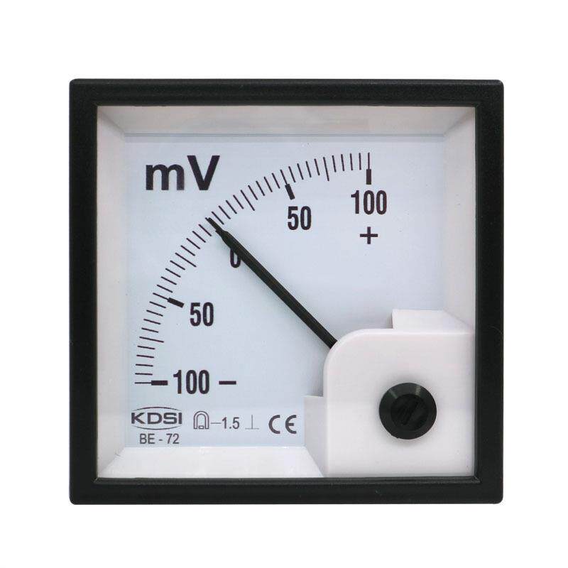 康的斯指针式电工仪表直流伏特表BE-72DC+-100mV正负电压表