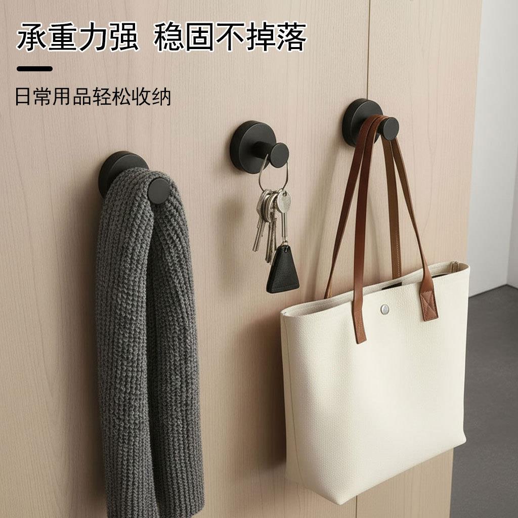 强力承重吸盘挂钩不锈钢浴室卫生间门后免打孔无痕吸墙挂衣钩