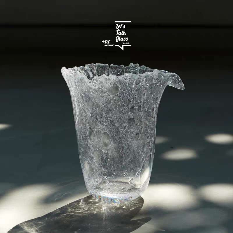 玻心璃语 | 春辙长款公道杯 玻璃 琉璃 茶具 手工匠人