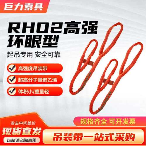 巨力高强吊装带 RH02高强环眼防护型吊装带3T10T3米6米5吊装带