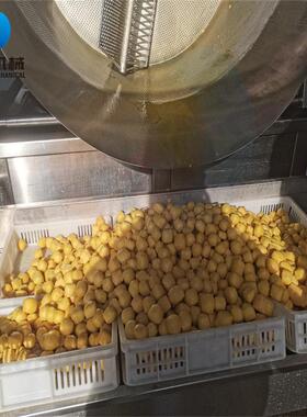 扬州小油豆腐泡油炸锅自动出料小油方油炸锅油三角油炸设备