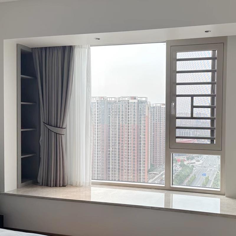 断桥系统门窗自建房铝合金门窗小区封阳台隔音纱窗一体平开窗封窗