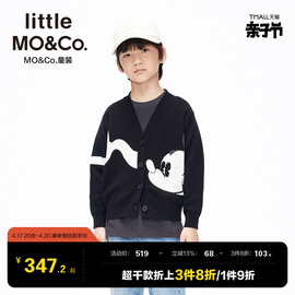 含羊绒迪士尼米奇IP little moco童装秋男童女童针织开衫外套儿童