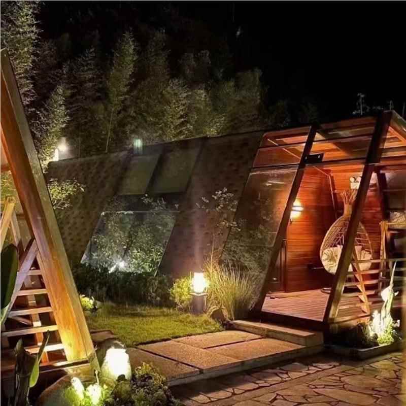 质屋露营房民宿别墅户木外可移低层装配动小木屋木区酒店创意复古