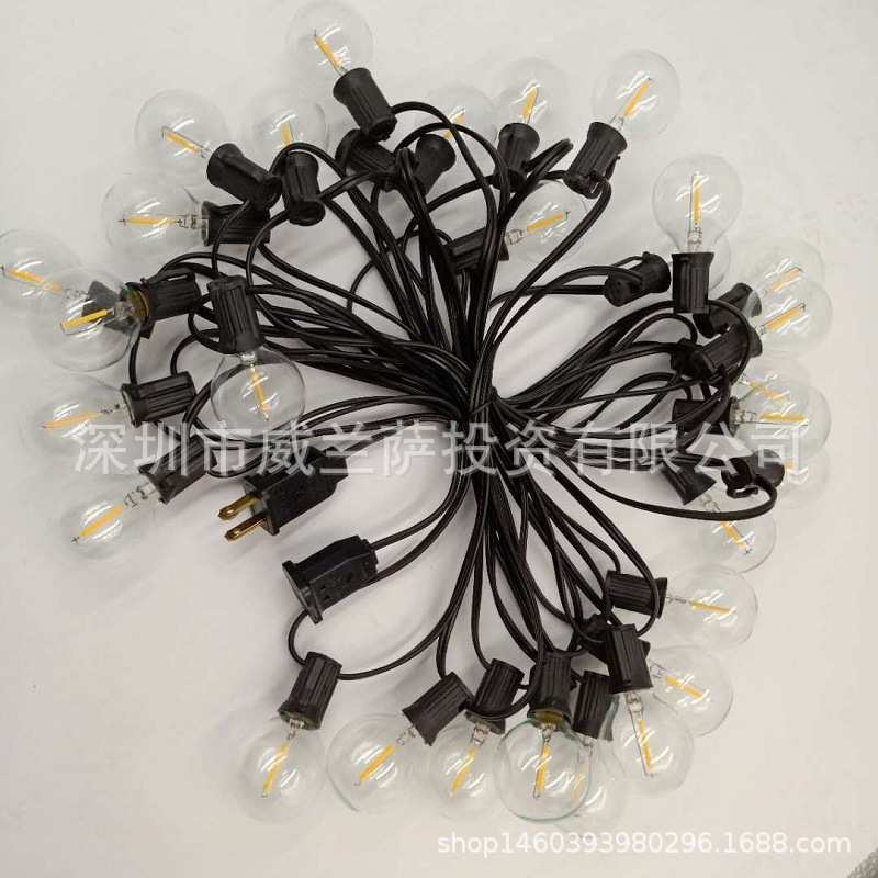 G4025LED球泡灯串插电110V-240V带尾插庭院圣诞装饰灯厂家