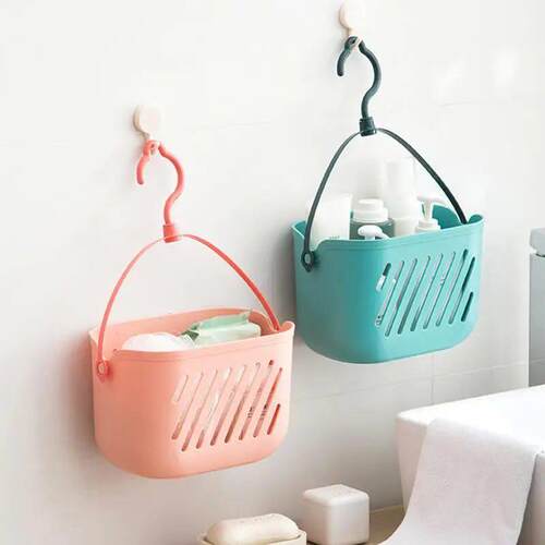 Shower Caddy Organizer With Handle Drain Bathroom Basket Bin