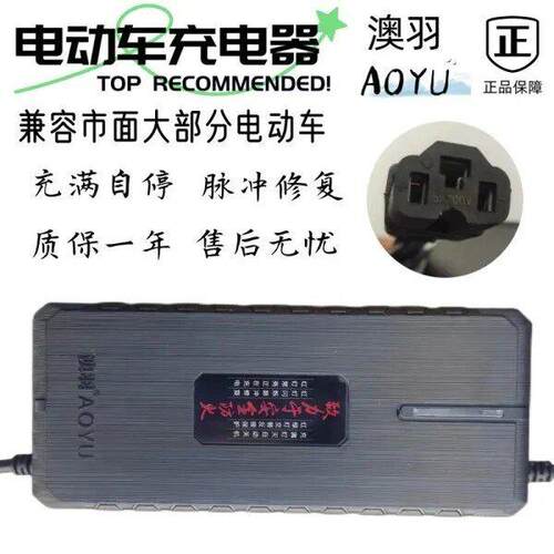 澳羽电动车充电器48v60v72v高端静音自动断电脉冲修覆质保一年